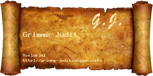 Grimme Judit névjegykártya